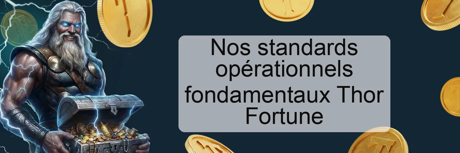 Nos standards opérationnels fondamentaux Thor Fortune
